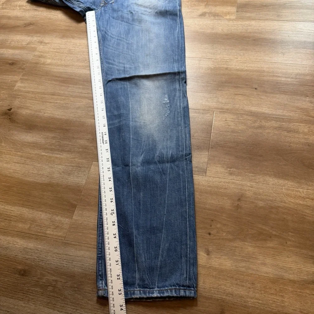 Diesel Larkee-T Jeans Men 33x34 Blue Regular Tapered Distressed‎ Denim 008V1